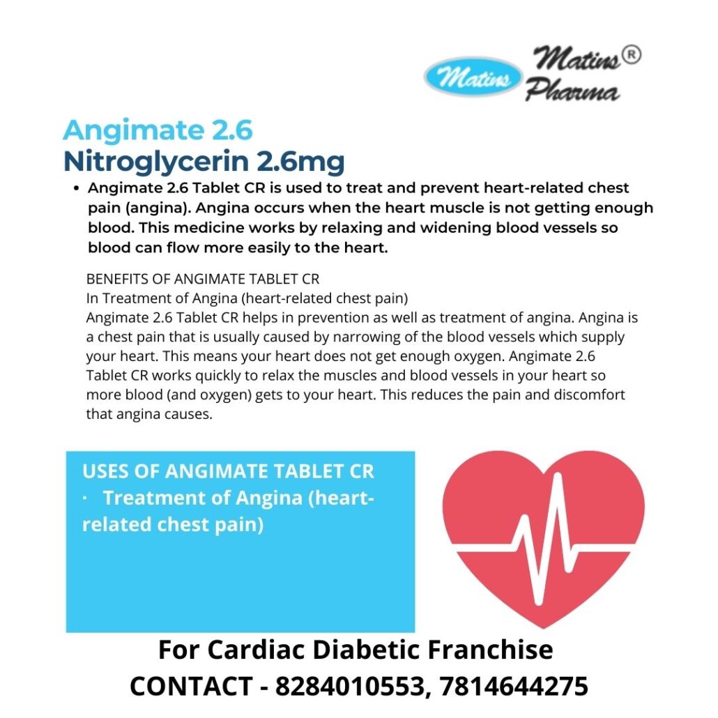 Nitroglycerin 2.6mg in Cardio Diabetic Products PCD Company