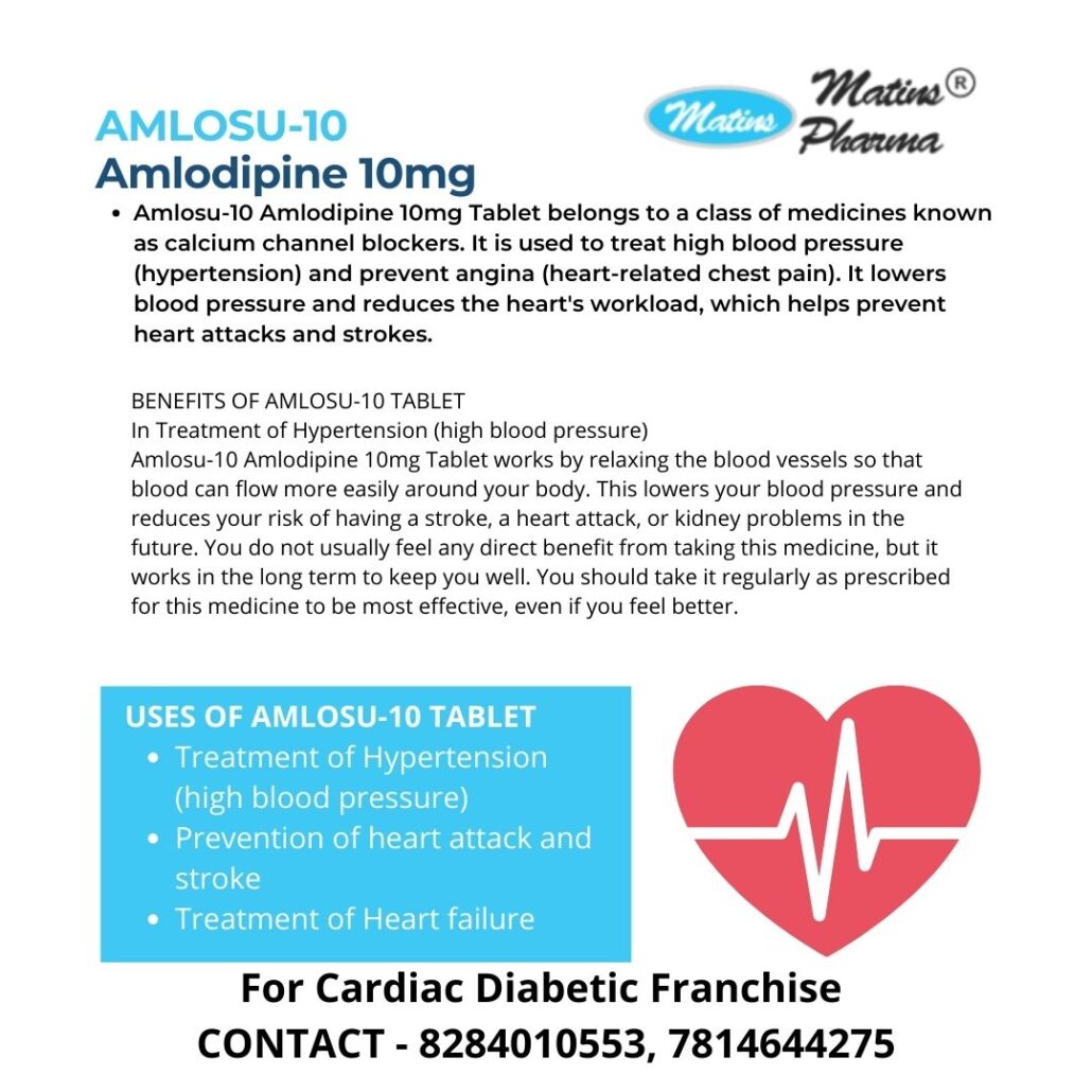 Amlodipine manufacturer supplier in PCD Franchise