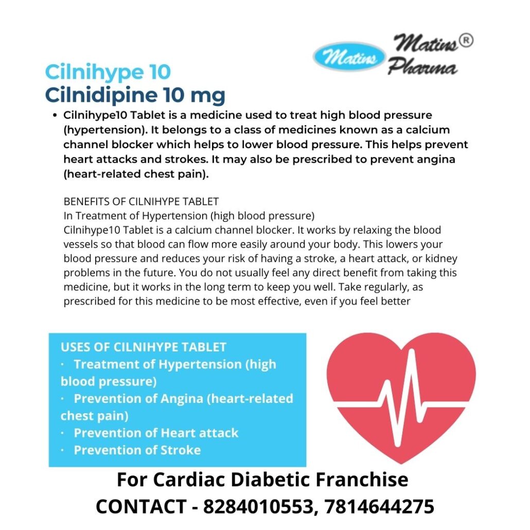 Cilnidipine Manufacturer Supplier In PCD Pharma Franchise