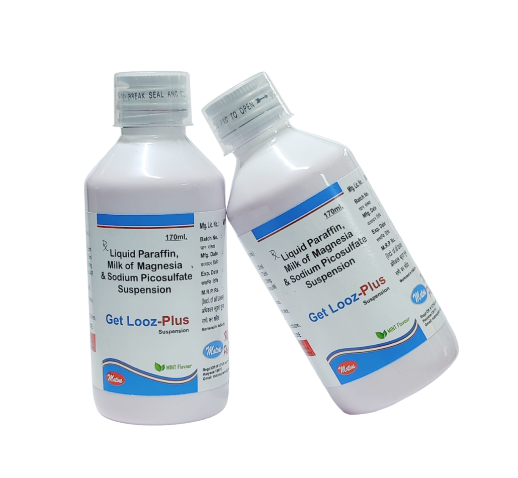 Liquid Paraffin(1.25 ml), Milk of Magnesia(3.75 ml) & Sodium Picosulphate(3.33 mg) Suspension per 5ml