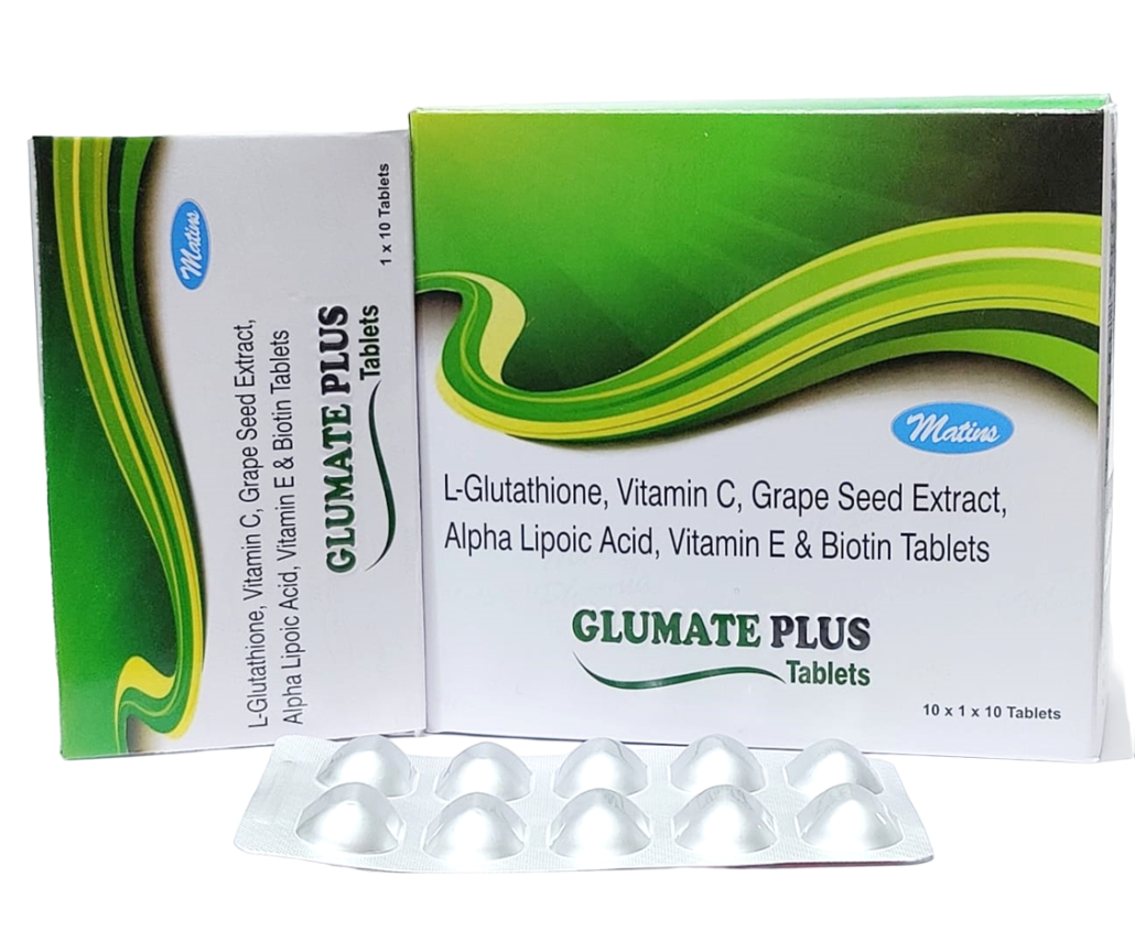 L-Glutathione + Vit C 40mg + Grape Seed Extract + Alpha Lipoic Acid + Vit E + Biotin Manufacturer Supplier in PCD Pharma Franchise