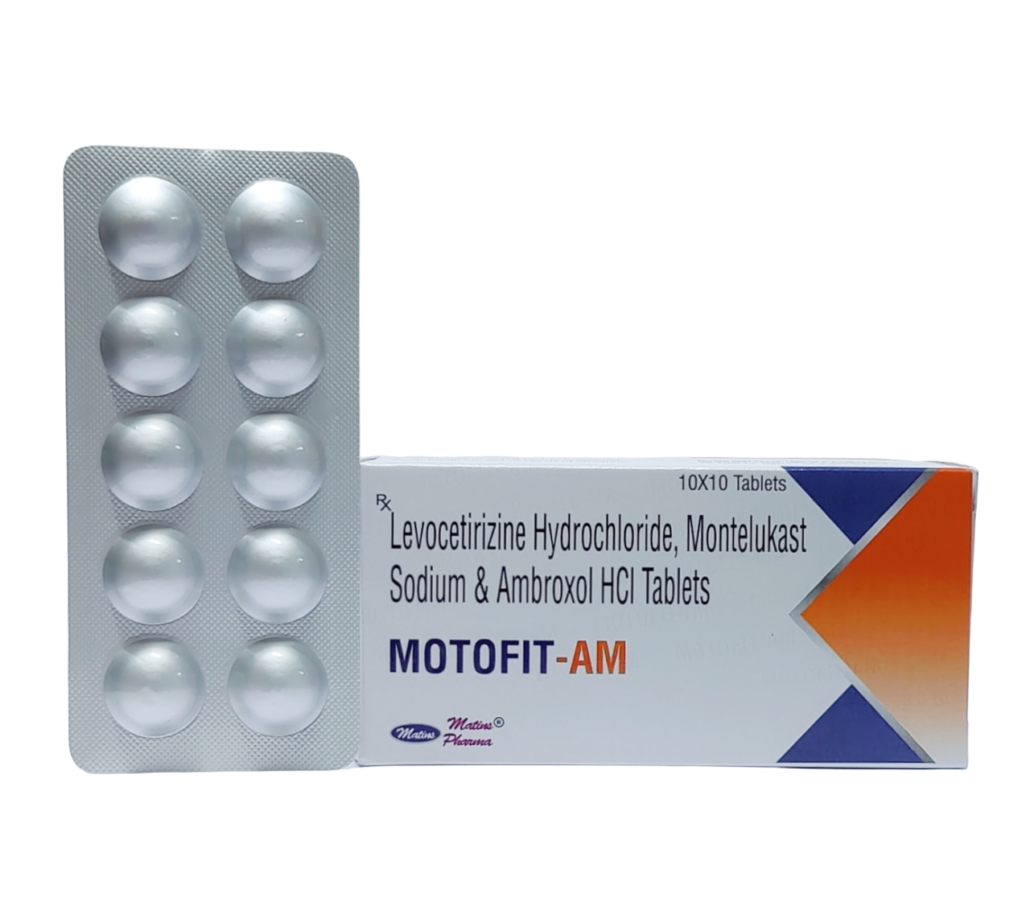 Ambroxol (75mg) + Levocetirizine (5mg) + Montelukast (10mg)