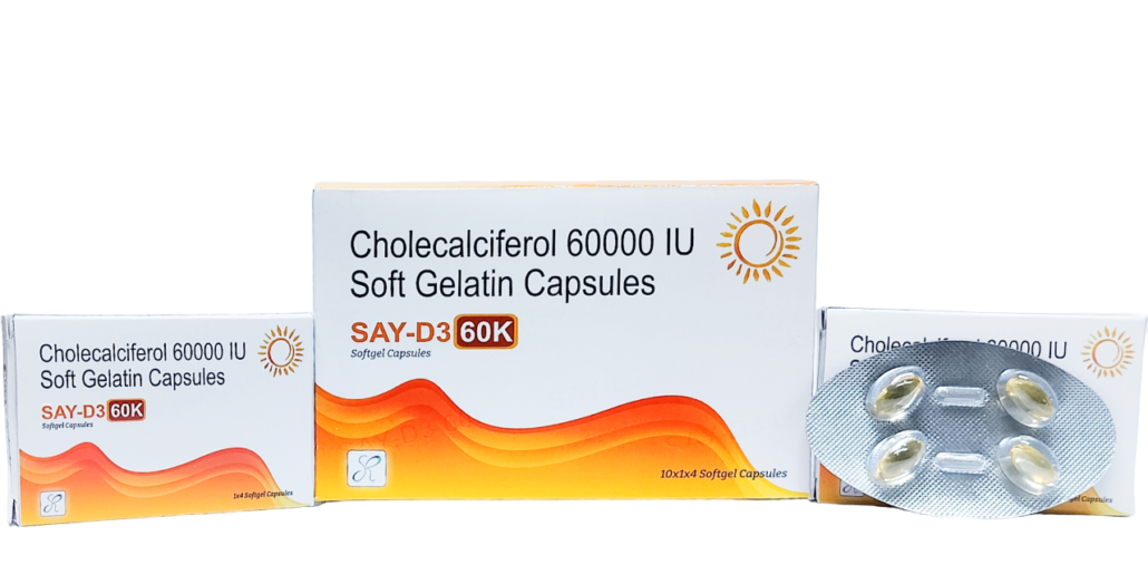 Cholecalciferol (Vitamin D3) - 60,000 IU Manufacturer Supplier in PCD Pharma Franchise