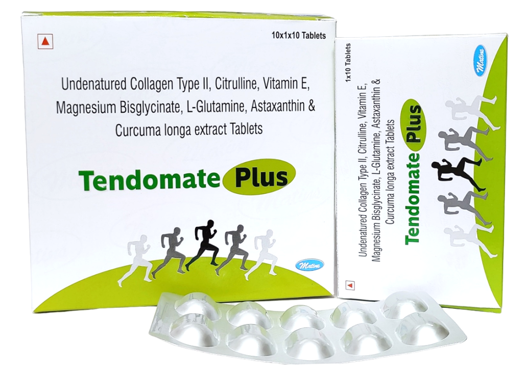 Collagen peptites Type II + L-Glutamine + L-Citruline + Magnesium + Vitamin E + Ataxantin + Curcuma Longa Extract Manufacturer Supplier in PCD Pharma Franchise