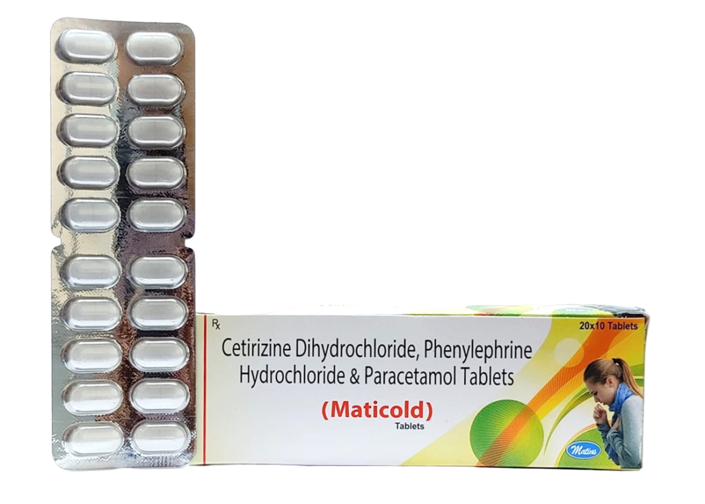 Cetirizine 5mg + Phenylephrine 5mg + Paracetamol 325mg