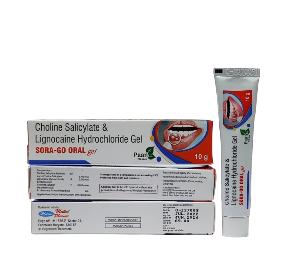 Choline Salicylate 8.7%w/w & Lignocaine Hydrochloride 2.0%w/w Gel
