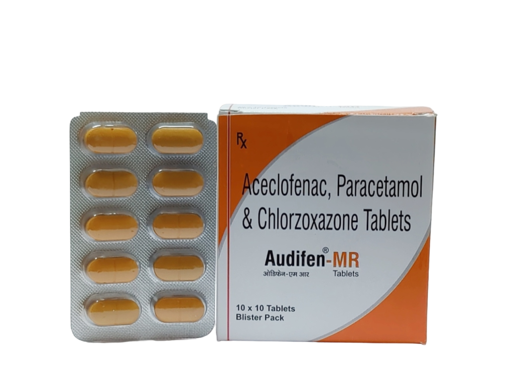 Aceclofenac 100mg + Paracetamol 325mg + Chlorzoxazone 250mg