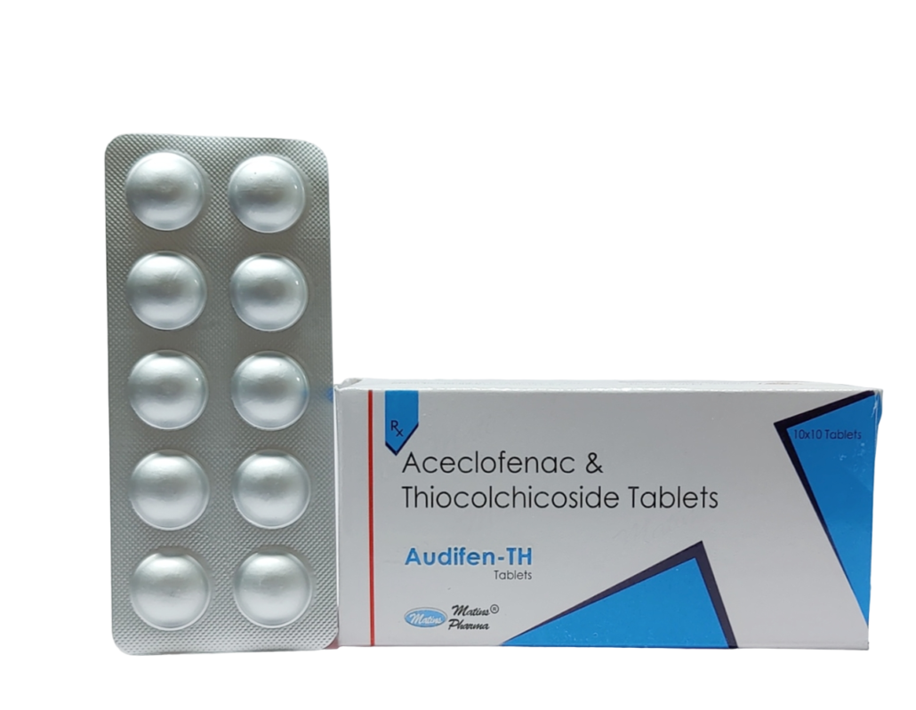 Aceclofenac 100mg + Thiocolchicodise 4mg