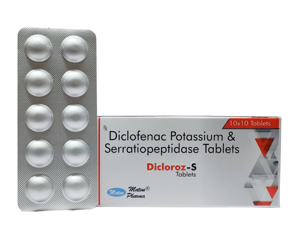Diclofenac Potassium 50mg + Serratiopeptidase 10mg