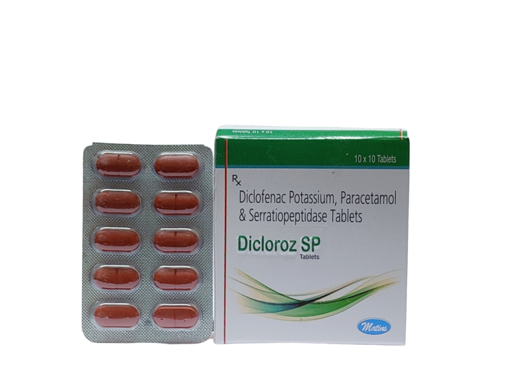 Diclofenac Potassium 50mg + Paracetamol 325mg + Serratiopeptidase 10mg