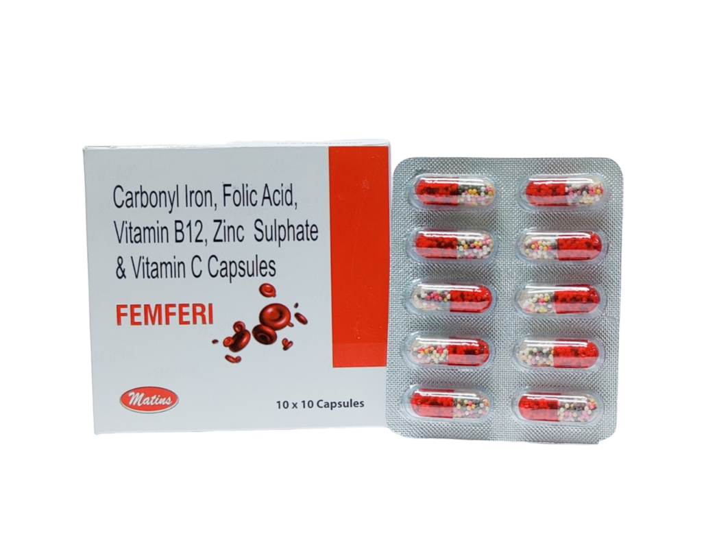 CARBONYL IRON 100MG + FOLIC ACID 1.5MG + VIT B12 15MCG + ZINC 61.8MG + VIT C 75MG