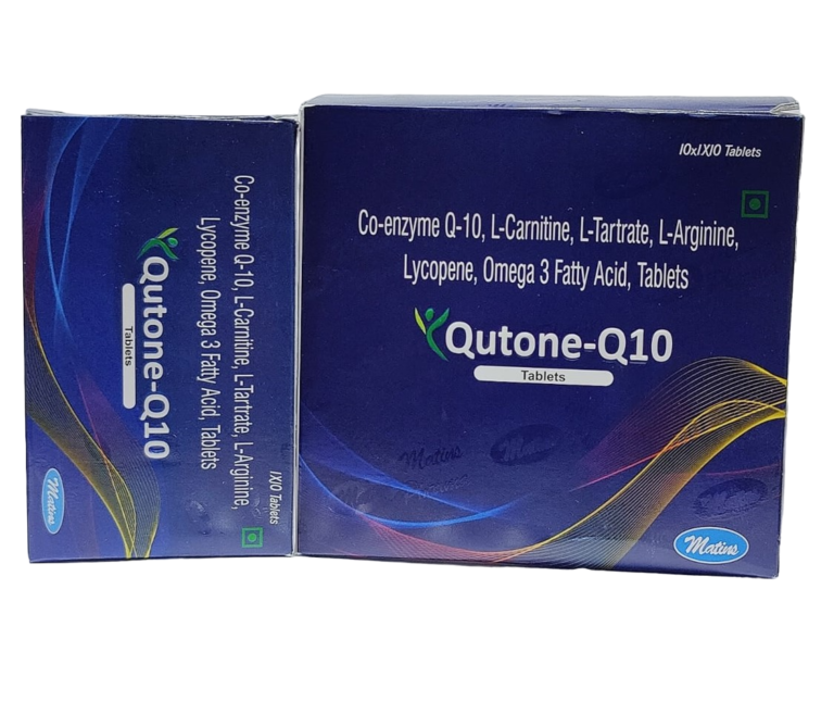 Co-Enzyme Q10 100mg + L-Carnitine L Tartrate 50mg + L-Arginine 100mg + Lycopne 6% 4000mcg + Selenium 40mcg + Omega 3 Fatty Acid 150mg + Zinc 12mg