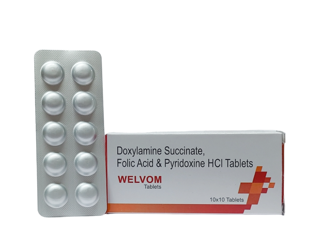 Doxylamine Succinate 10mg + Pyridoxine Hcl 10mg + Folic Acid 2.5mg