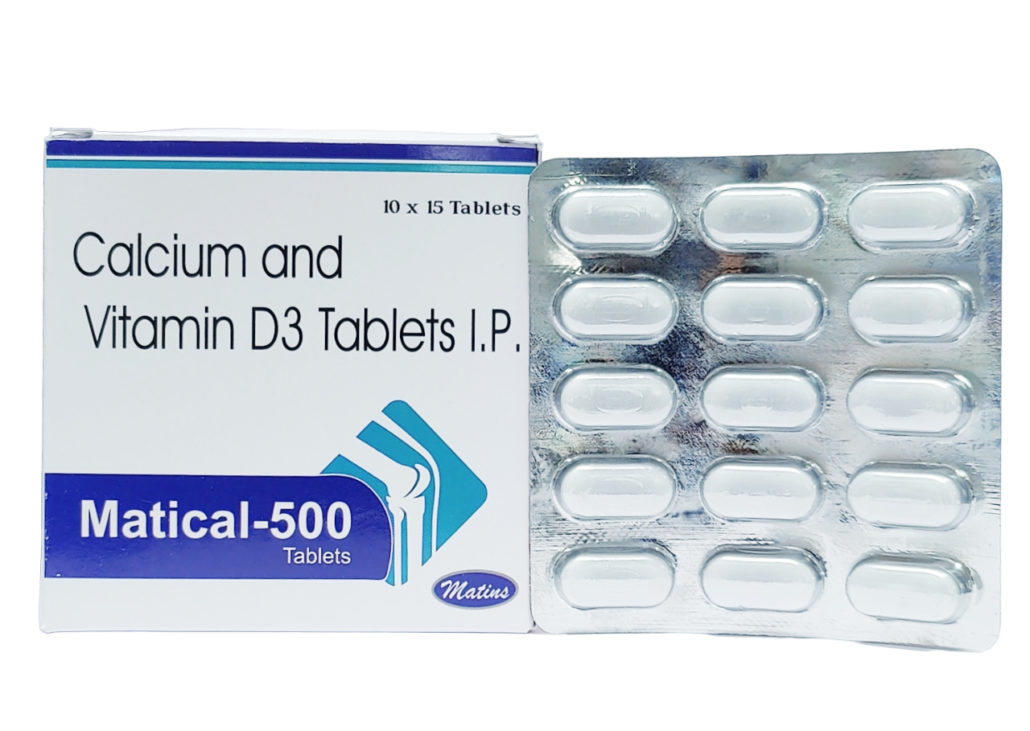 Calcium Carbonate 1250 mg Eq. to elemental calcium (Derived From an Organic source oyster shell) - 500mg + Vitamin D3 250 IU